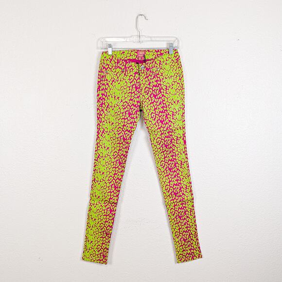 TRIPP NYC Neon Leopard Print Skinny Jeans size 25 - Picture 8 of 12